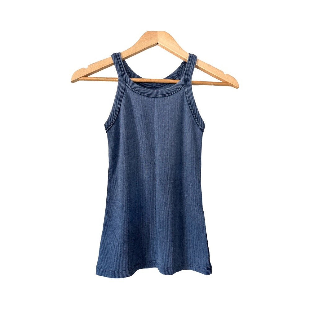 Baci Ribbed Tank Top (Blue)